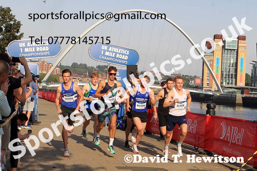 The 2023 UK Athletics One Mile Road Race Champs., Newcastle Quayside.  Photo: David T. Hewitson/Sports for All Pics